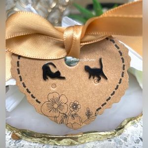 Black Cat Earrings stud earrings small earrings minimalist earrings in box